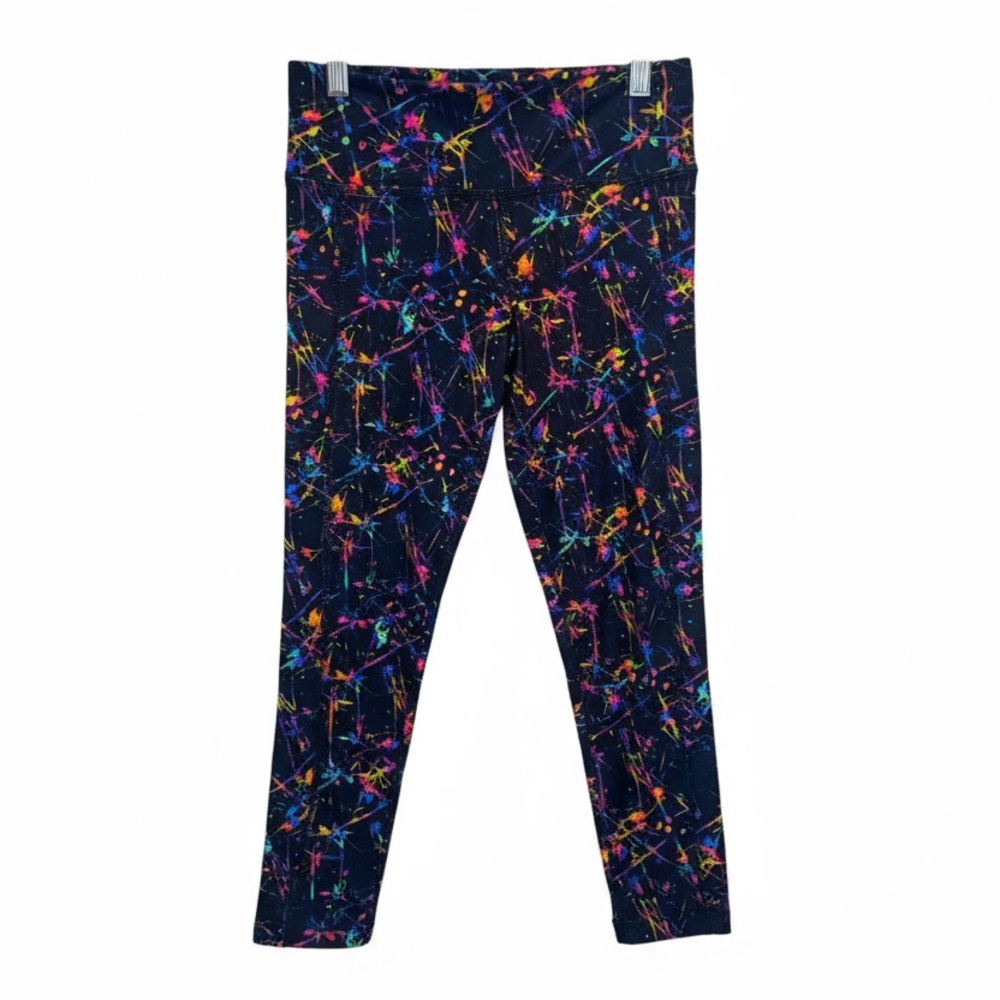 Tepuy Activewear women’s retro splatter cropped leggings size m/l